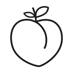 peach vector line icon isolated on a white background