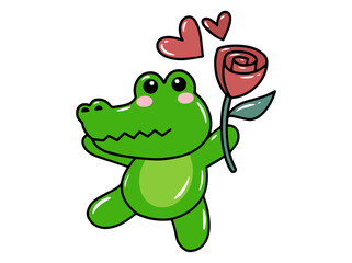 Crocodile Cute Animal Cartoon Illustration