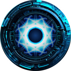 eye cyber circuit future technology concept background
