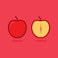 apple vector illustration.flat concept.suitable for icon,clipart,etc