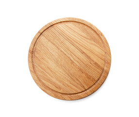 Pizza board isolated on white background.