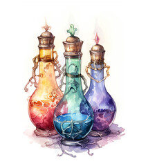 antique bottle with oil and spices