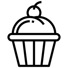 CUPCAKE line icon,linear,outline,graphic,illustration