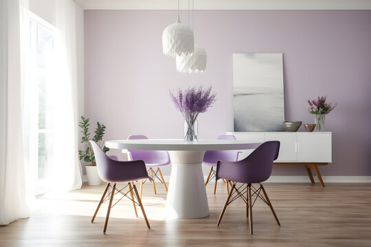 Light purple 2024 dining room