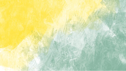Abstract yellow and green watercolor background.Hand painted watercolor. vector