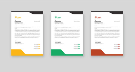 Vector modern creative letterhead template design