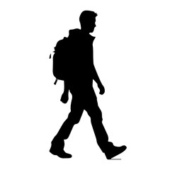walking person silhouette illustration 