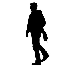 walking person silhouette illustration 