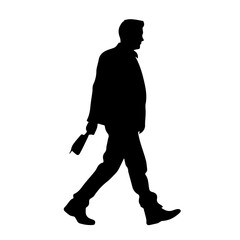 walking person silhouette illustration 