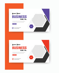 Grow your business with us YouTube thumbnail design 