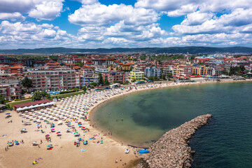 Aerial view to a sea resort Ravda, Bulgaria
 - obrazy, fototapety, plakaty