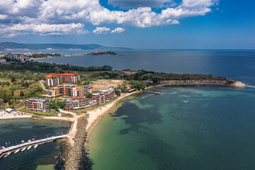 Aerial view to a sea resort Ravda, Bulgaria
