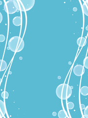 爽やかなシャボン玉の背景　縦位置