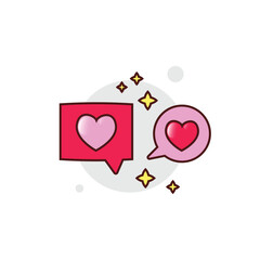 Illustration design of love vector element art