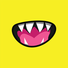 Illustration of cartoon mouth expression design