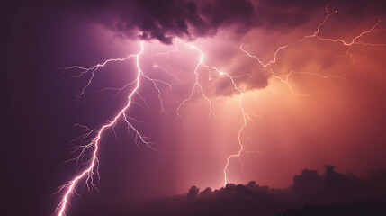 雷、嵐、ハリケーン、Lightning, storms, hurricanes.Generative AI