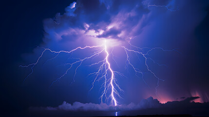 雷、嵐、ハリケーン、Lightning, storms, hurricanes.Generative AI