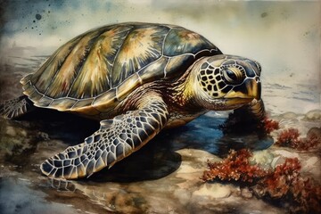 Obraz premium turtle in the sea