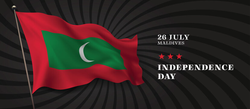 Maldives independence day vector banner, greeting card. - Powered by Adobe