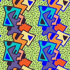 Colorful abstract seamless unusual pattern for textile
