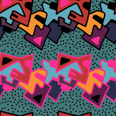 Colorful abstract seamless unusual pattern for textile
