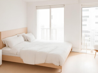 Minimal Muji Life in the City, a condo designed with simplicity generated by ai