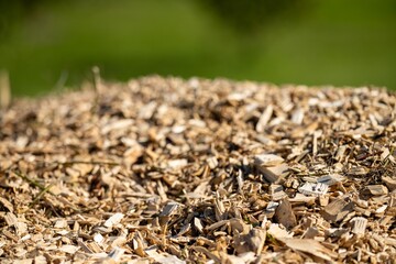 Compost pile, organic thermophilic compost turning in Tasmania Australia