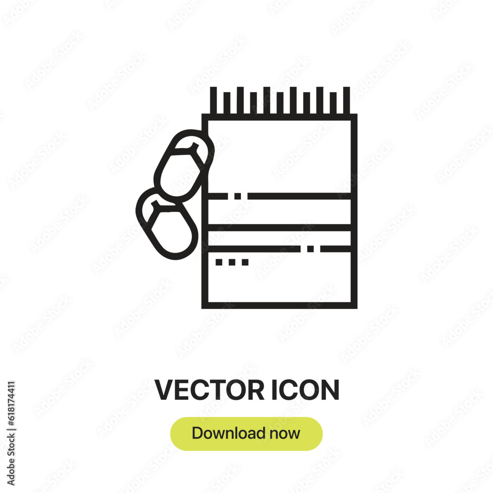 Poster beach towel icon vector. linear style sign for mobile concept and web design. beach towel symbol ill