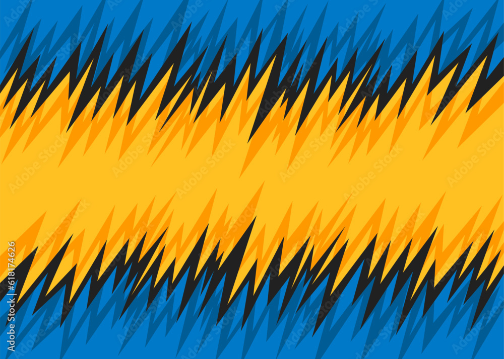 Poster abstract background with jagged spikes pattern and with some copy space area