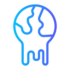 global warming gradient icon