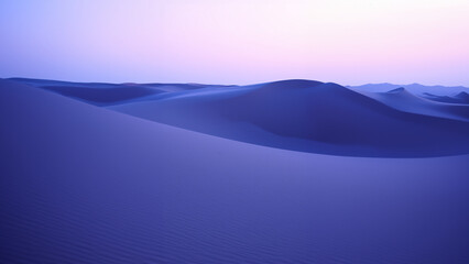 Fototapeta na wymiar Wüsten Sand in Lila und Pink farbenen Himmel, ai generativ