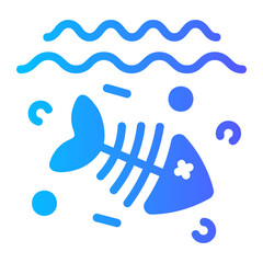 water pollution gradient icon