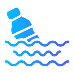 water pollution gradient icon