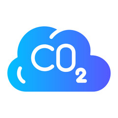 carbon dioxide gradient icon