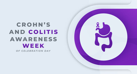 Crohn's and Colitis Awareness Week Celebration Vector Design Illustration for Background, Poster, Banner, Advertising, Greeting Card