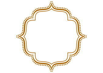 インド風の飾りフレーム。ベクターデータ。