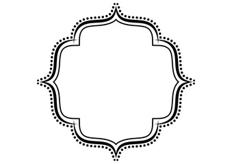 インド風の飾りフレーム。ベクターデータ。