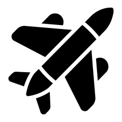 airplane glyph icon