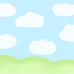 Obraz premium grass and blue sky