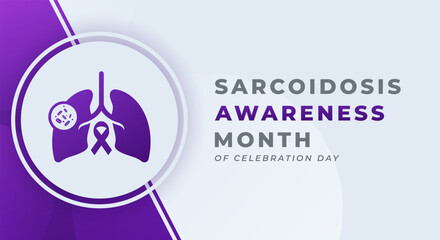 Sarcoidosis Awareness Month Celebration Vector Design Illustration for Background, Poster, Banner, Advertising, Greeting Card