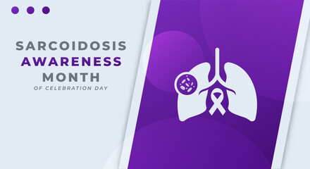 Fototapeta premium Sarcoidosis Awareness Month Celebration Vector Design Illustration for Background, Poster, Banner, Advertising, Greeting Card