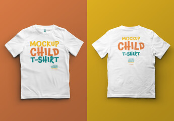 Front and Back Mockup of Сhildren's T-Shirt