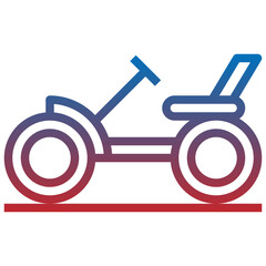 QUADRACYCLE line icon,linear,outline,graphic,illustration