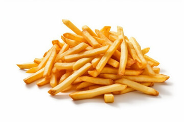 snack french yellow fat chip meal fry fast isolated potato. Generative AI.