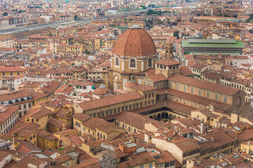 Fototapeta na wymiar view of Florence, Italy. Cappelle Medicee, Basilica di San Lorenzo