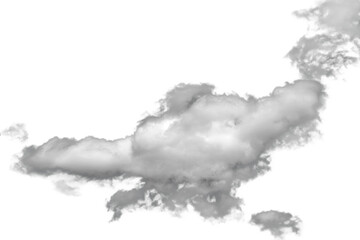 white fluffy clouds isolated on a black background, clipart