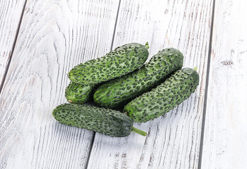 Fresh natural organic cucumbers heap