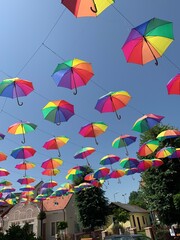 Colourful umbrela background 