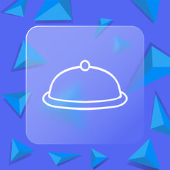 Fast Food Delivery Icon. Quick service, convenience, indulgence, on-the-go dining, popular chains. Glassmorphism style. Vector line icon