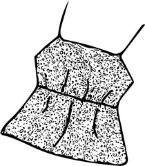 illustration of an strap blouse 